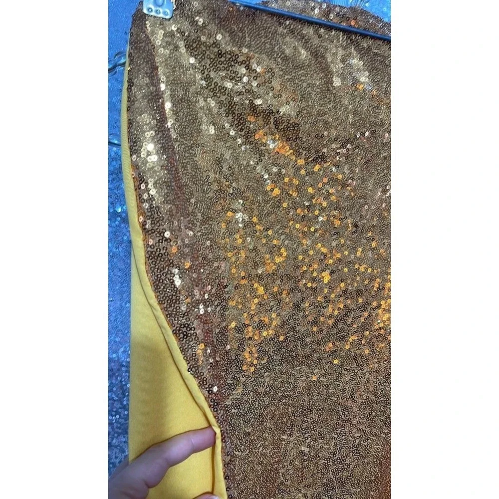 Vintage Gold Sequin Table Runner or Fabric Panel